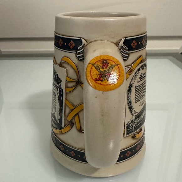 Vintage Ceramic Beer Stein with Colorful Accents - Picture 4 of 6